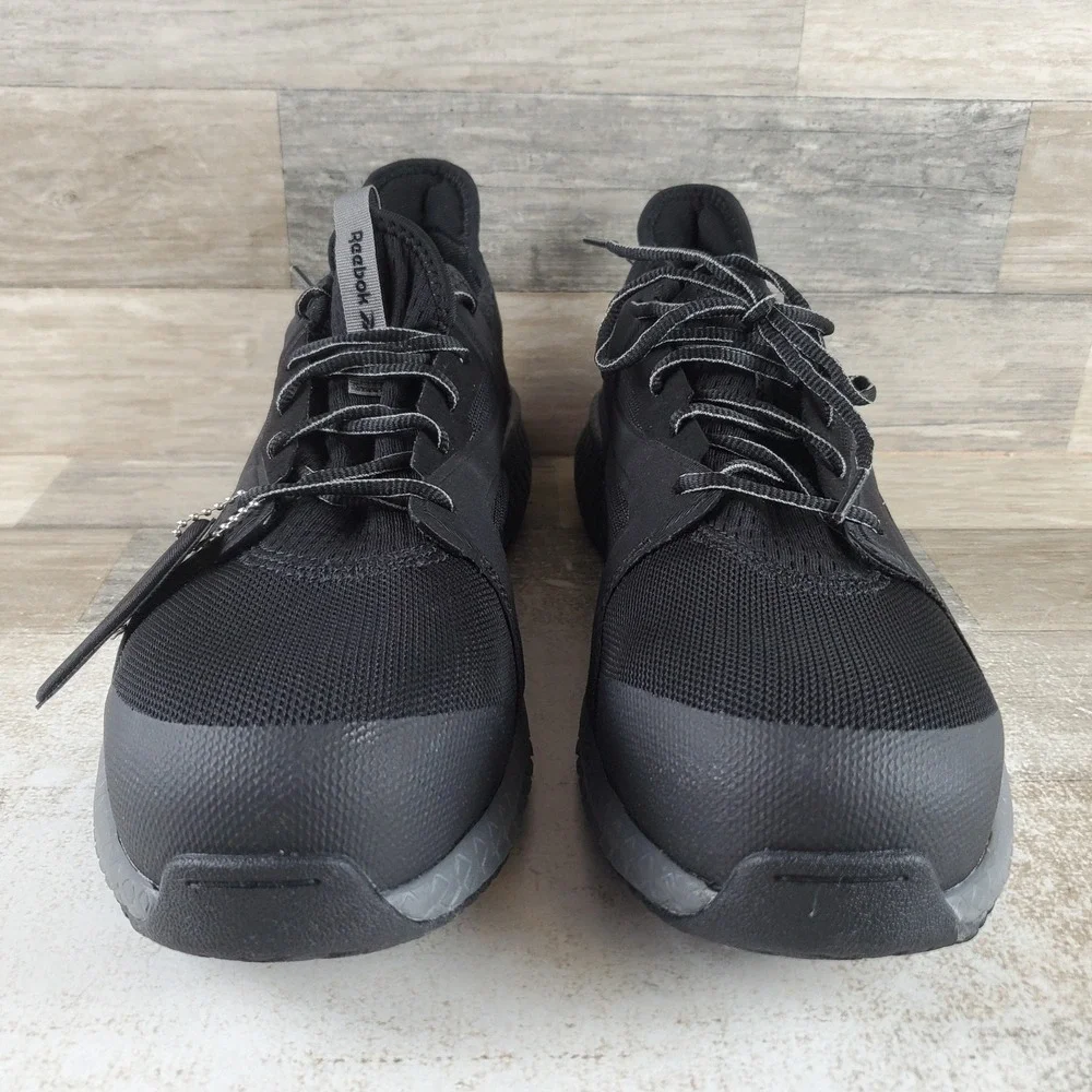 Reebok Flexagon 3.0 Mens Athletic Work Shoes Sz 14 W Black Composite Toe Lace Up